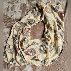 Skull silky scarf